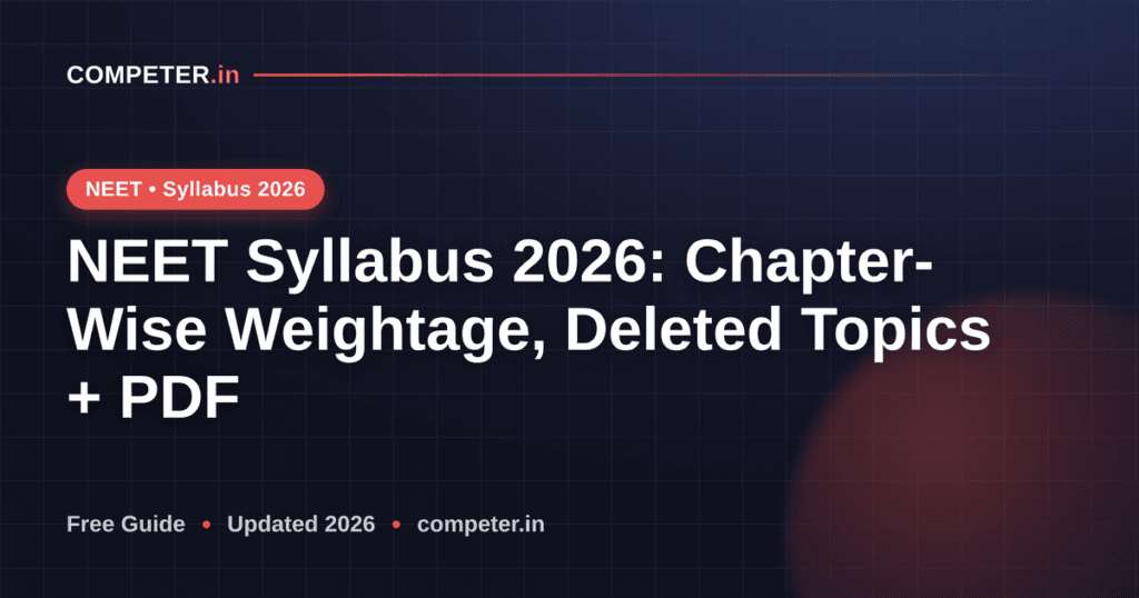 NEET Syllabus 2026: Chapter-Wise Weightage, Deleted Topics + PDF