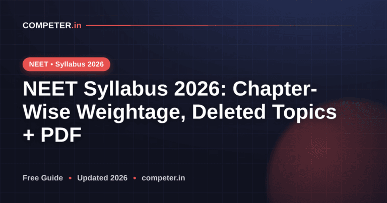 NEET Syllabus 2026: Chapter-Wise Weightage, Deleted Topics + PDF