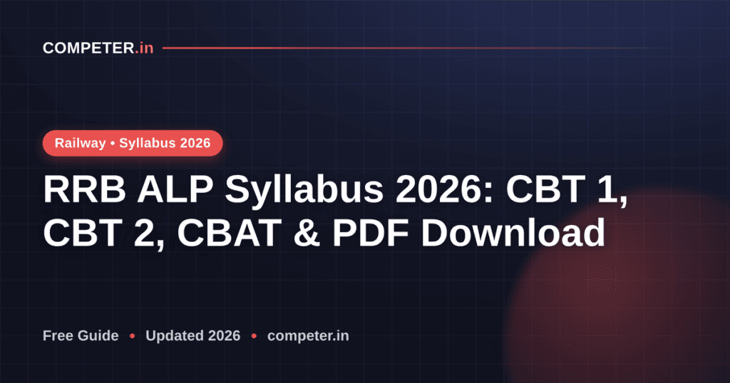 RRB ALP Syllabus 2026: CBT 1, CBT 2, CBAT & PDF Download
