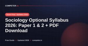 Sociology Optional Syllabus 2026: Paper 1 & 2 + PDF Download