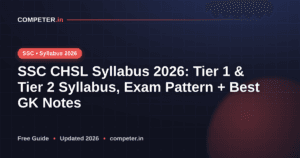 SSC CHSL Syllabus 2026: Tier 1 & Tier 2 Syllabus, Exam Pattern + Best GK Notes