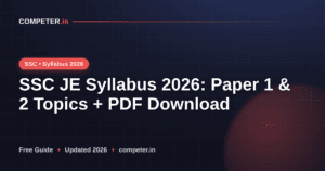 SSC JE Syllabus 2026: Paper 1 & 2 Topics + PDF Download
