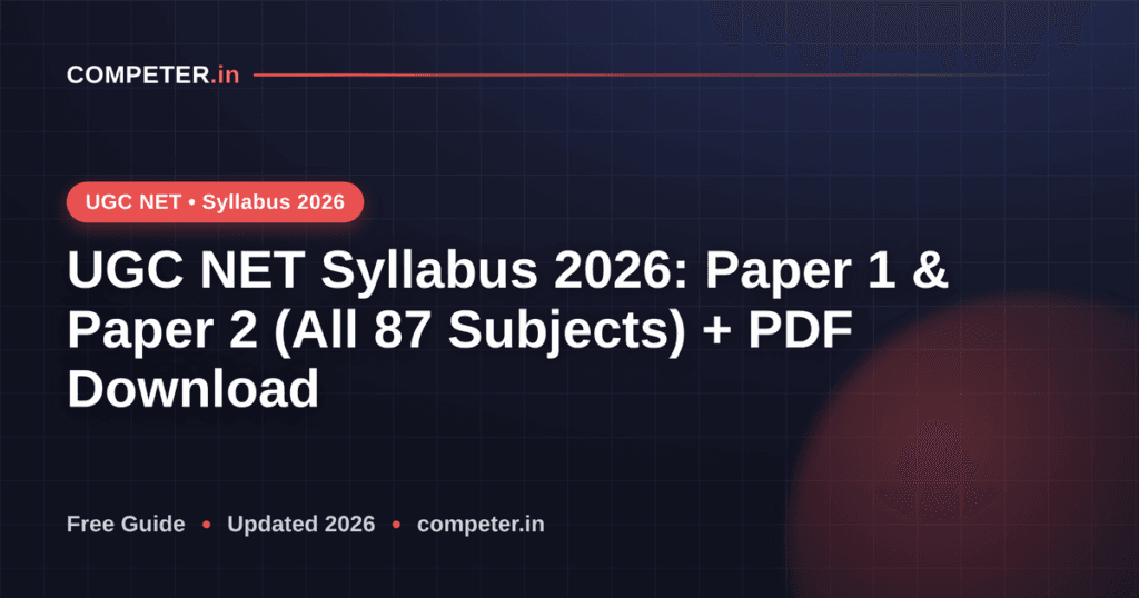 UGC NET Syllabus 2026: Paper 1 & Paper 2 (All 87 Subjects) + PDF Download