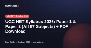 UGC NET Syllabus 2026: Paper 1 & Paper 2 (All 87 Subjects) + PDF Download