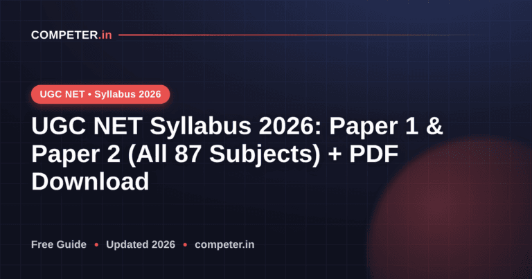 UGC NET Syllabus 2026: Paper 1 & Paper 2 (All 87 Subjects) + PDF Download