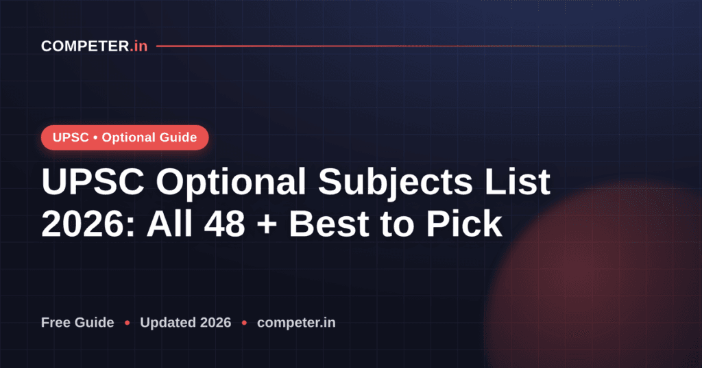 UPSC Optional Subjects List 2026: All 48 + Best to Pick