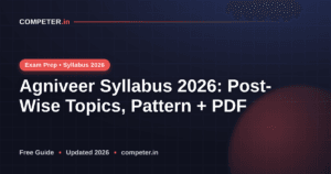 Agniveer Syllabus 2026: Post-Wise Topics, Pattern + PDF