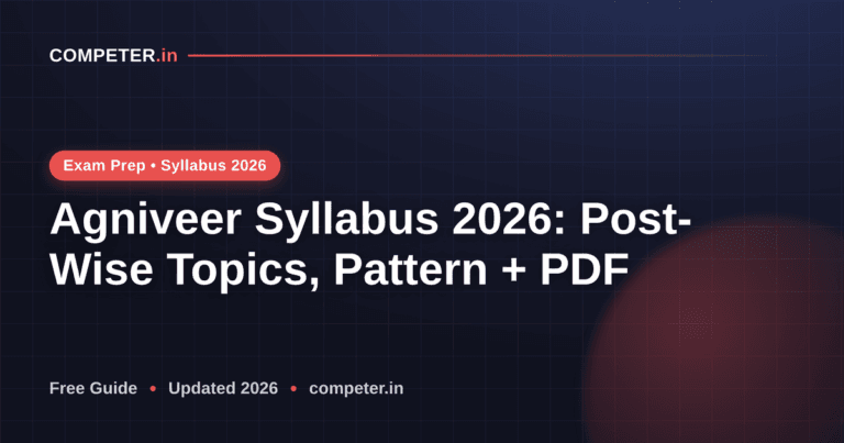 Agniveer Syllabus 2026: Post-Wise Topics, Pattern + PDF