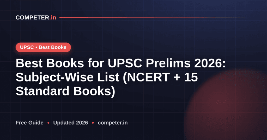 Best Books for UPSC Prelims 2026: Subject-Wise List (NCERT + 15 Standard Books)