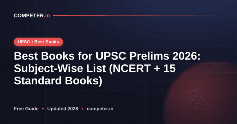 Best Books for UPSC Prelims 2026: Subject-Wise List (NCERT + 15 Standard Books)