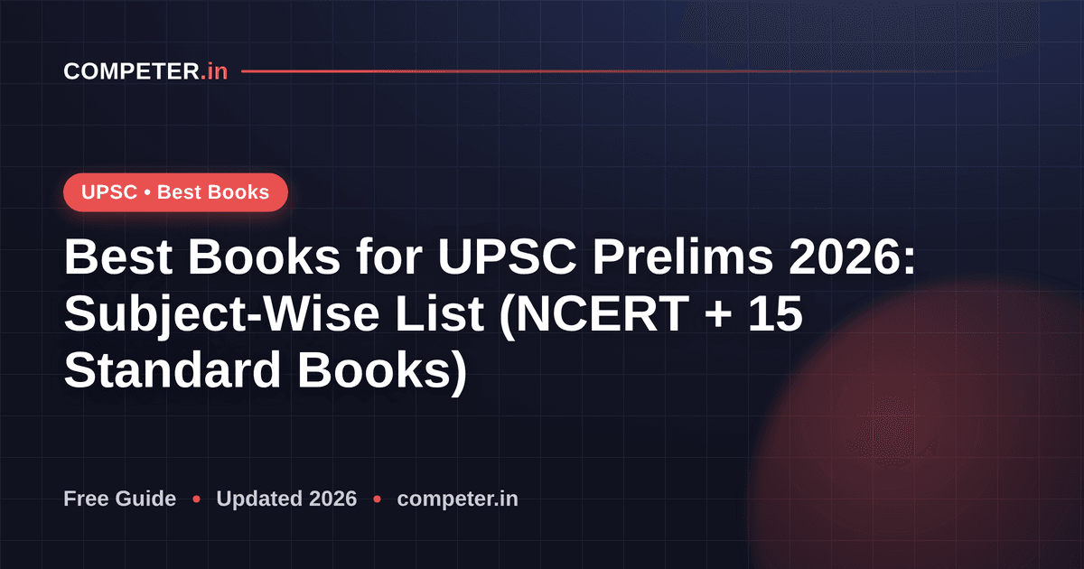 Best Books for UPSC Prelims 2026: Subject-Wise List