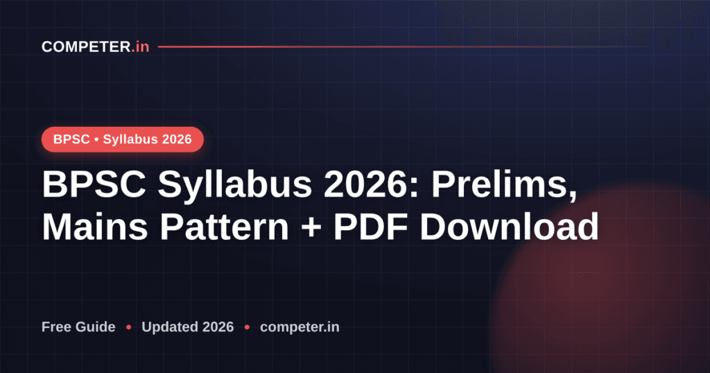 BPSC Syllabus 2026: Prelims, Mains Pattern + PDF Download