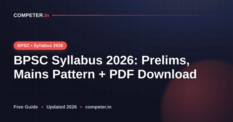 BPSC Syllabus 2026: Prelims, Mains Pattern + PDF Download