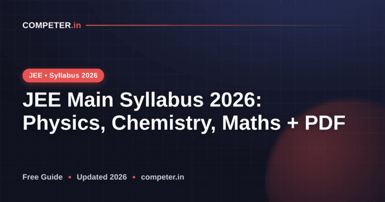JEE Main Syllabus 2026: Physics, Chemistry, Maths + PDF