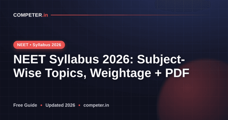 NEET Syllabus 2026: Subject-Wise Topics, Weightage + PDF