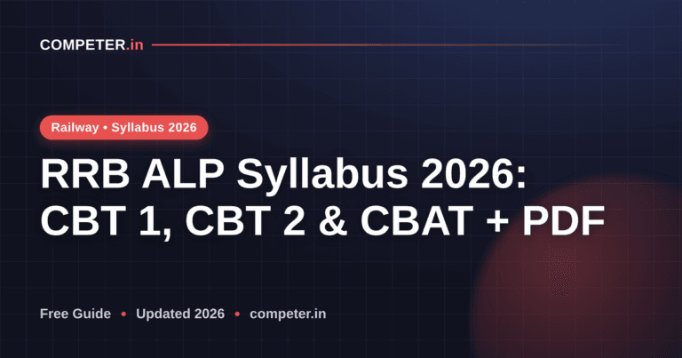 RRB ALP Syllabus 2026: CBT 1, CBT 2 & CBAT + PDF