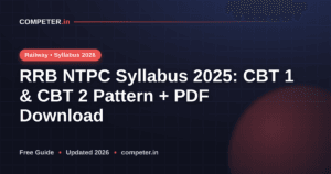 RRB NTPC Syllabus 2025: CBT 1 & CBT 2 Pattern + PDF Download