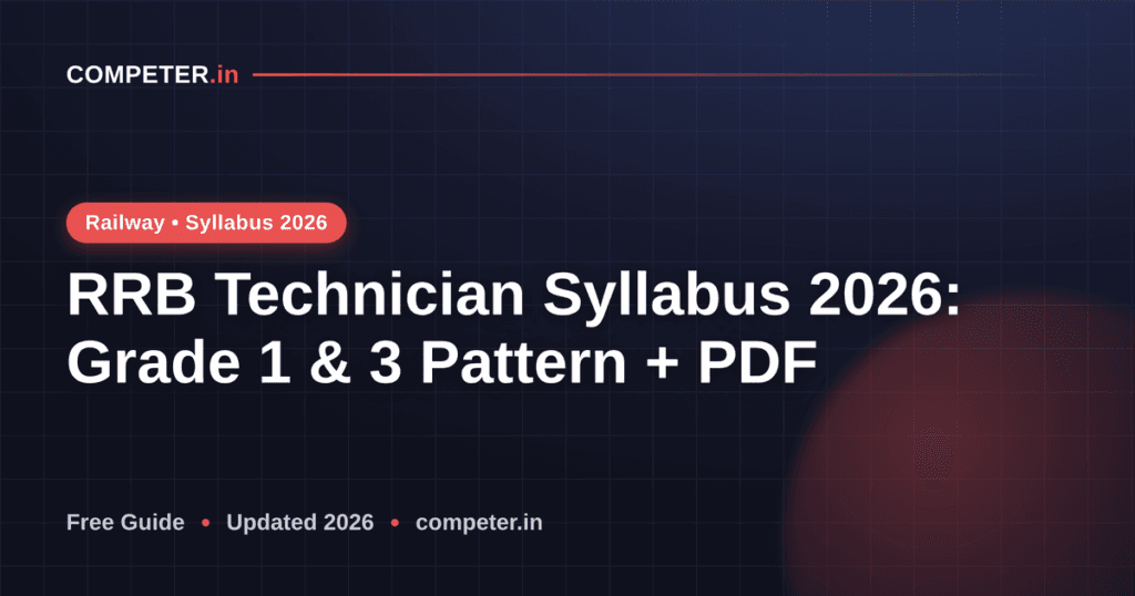 RRB Technician Syllabus 2026: Grade 1 & 3 Pattern + PDF