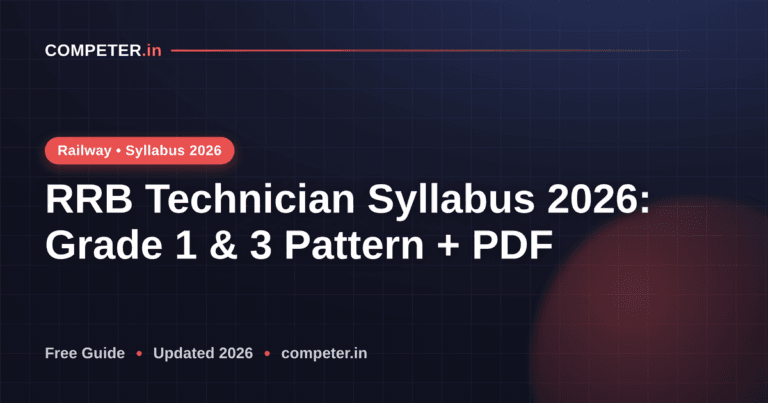 RRB Technician Syllabus 2026: Grade 1 & 3 Pattern + PDF