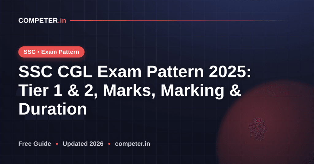 SSC CGL Exam Pattern 2025: Tier 1 & 2, Marks, Marking & Duration