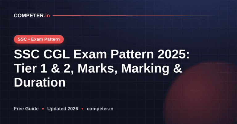SSC CGL Exam Pattern 2025: Tier 1 & 2, Marks, Marking & Duration
