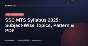 SSC MTS Syllabus 2025: Subject-Wise Topics, Pattern & PDF