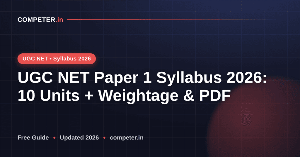 UGC NET Paper 1 Syllabus 2026: 10 Units + Weightage & PDF