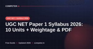 UGC NET Paper 1 Syllabus 2026: 10 Units + Weightage & PDF