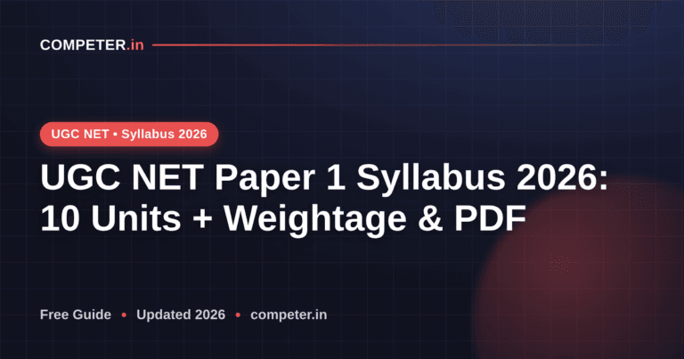 UGC NET Paper 1 Syllabus 2026: 10 Units + Weightage & PDF