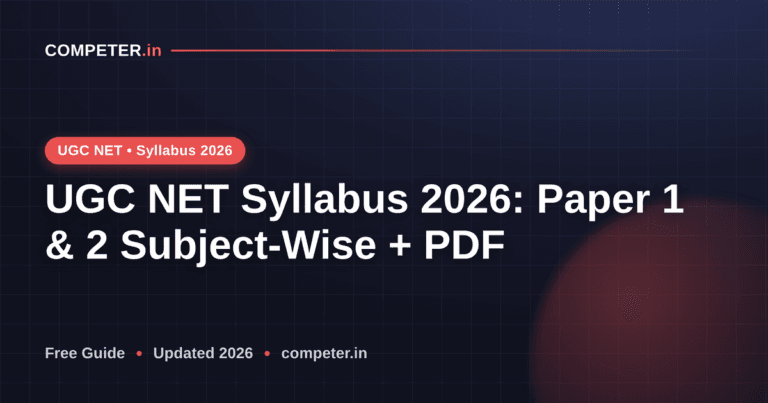 UGC NET Syllabus 2026: Paper 1 & 2 Subject-Wise + PDF