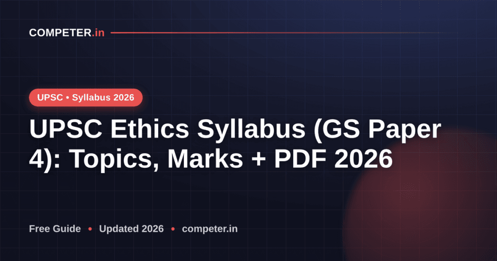 UPSC Ethics Syllabus (GS Paper 4): Topics, Marks + PDF 2026