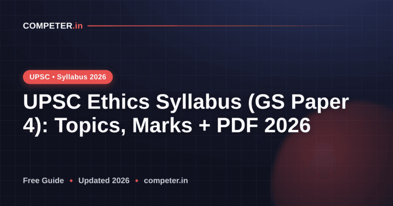 UPSC Ethics Syllabus (GS Paper 4): Topics, Marks + PDF 2026
