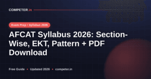 AFCAT Syllabus 2026: Section-Wise, EKT, Pattern + PDF Download