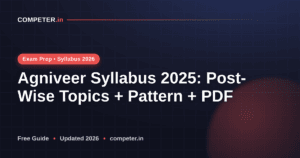 Agniveer Syllabus 2025: Post-Wise Topics + Pattern + PDF