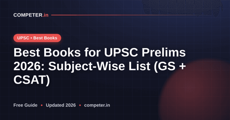 Best Books for UPSC Prelims 2026: Subject-Wise List (GS + CSAT)