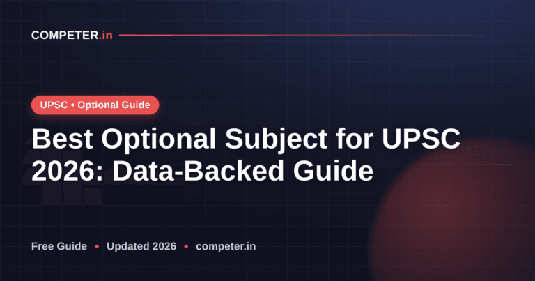 Best Optional Subject for UPSC 2026: Data-Backed Guide