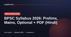 BPSC Syllabus 2026: Prelims, Mains, Optional + PDF (Hindi)
