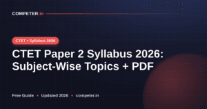 CTET Paper 2 Syllabus 2026: Subject-Wise Topics + PDF