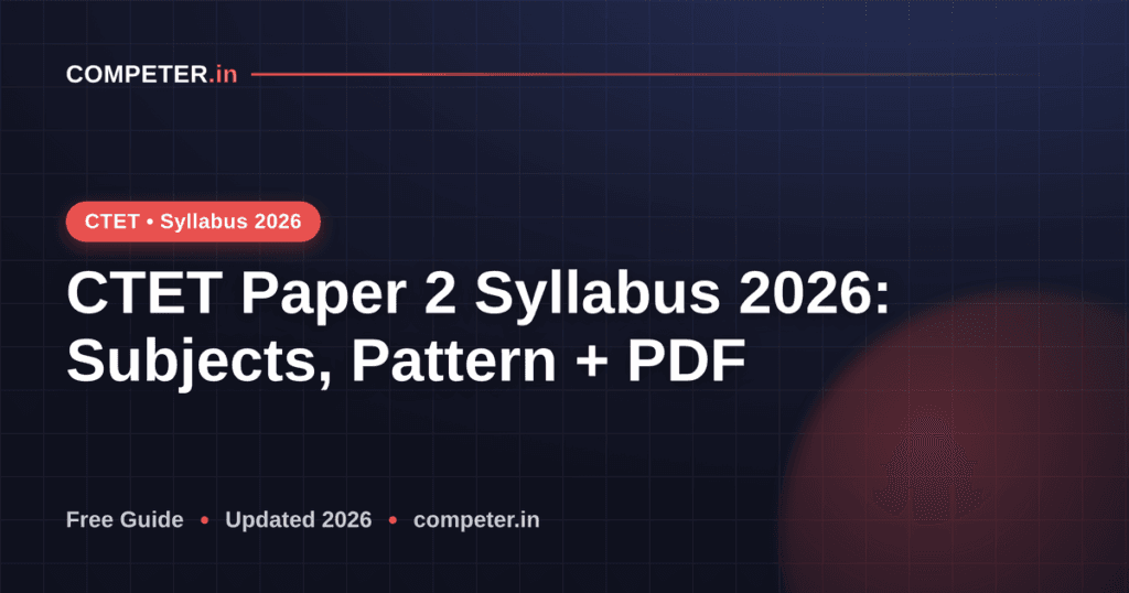 CTET Paper 2 Syllabus 2026: Subjects, Pattern + PDF