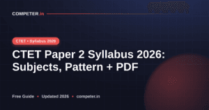 CTET Paper 2 Syllabus 2026: Subjects, Pattern + PDF
