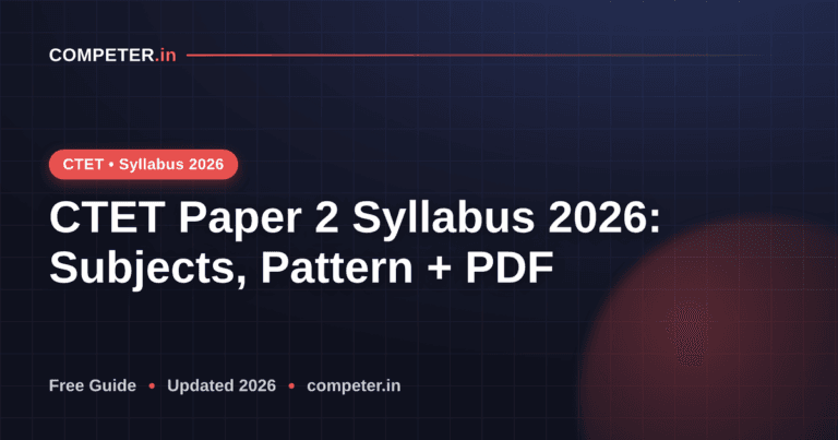 CTET Paper 2 Syllabus 2026: Subjects, Pattern + PDF
