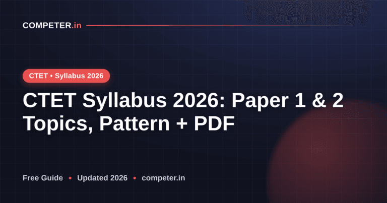 CTET Syllabus 2026: Paper 1 & 2 Topics, Pattern + PDF