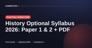 History Optional Syllabus 2026: Paper 1 & 2 + PDF