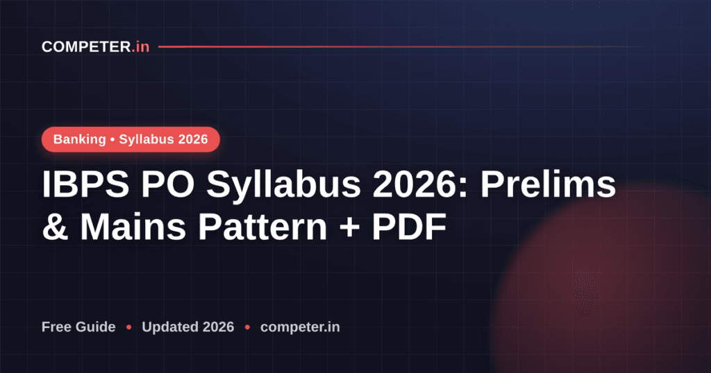 IBPS PO Syllabus 2026: Prelims & Mains Pattern + PDF