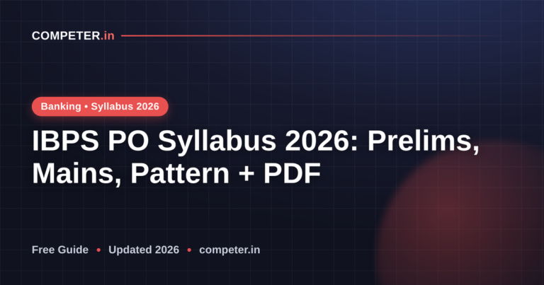 IBPS PO Syllabus 2026: Prelims & Mains Pattern + PDF