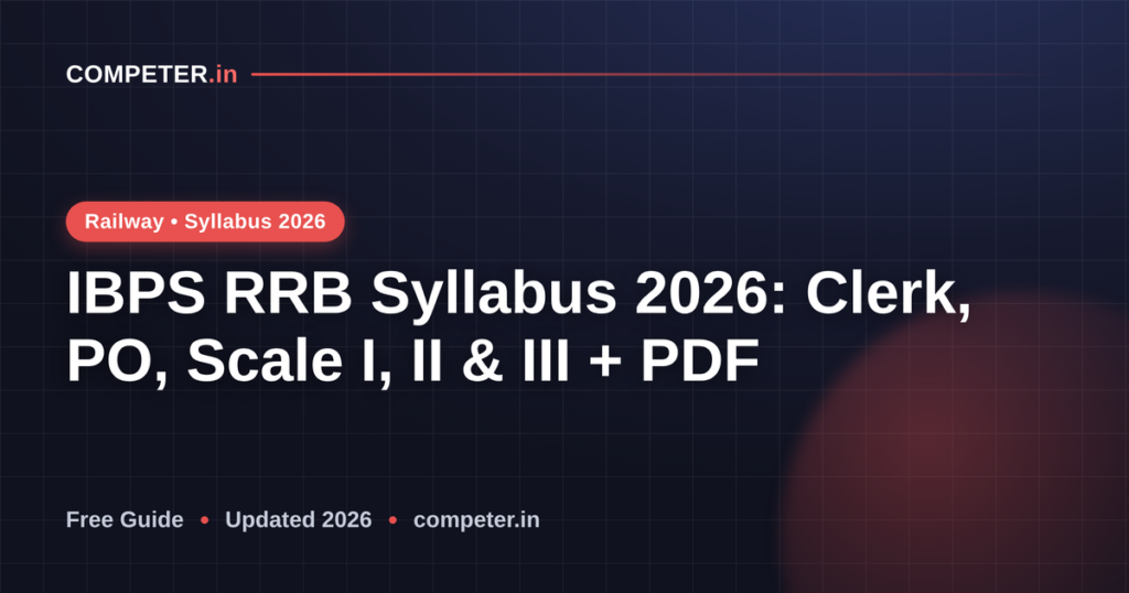 IBPS RRB Syllabus 2026: Clerk, PO, Scale I, II & III + PDF