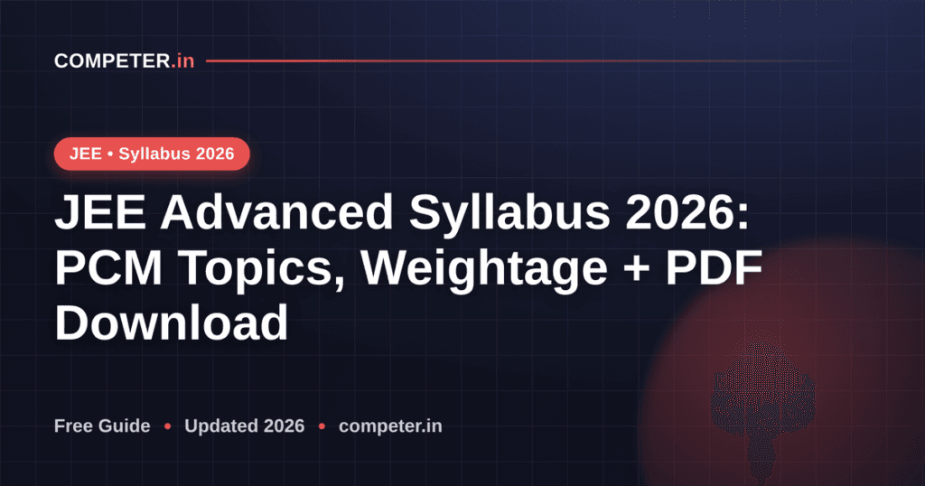 JEE Advanced Syllabus 2026: PCM Topics, Weightage + PDF Download