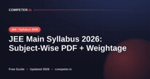JEE Main Syllabus 2026: Subject-Wise PDF + Weightage