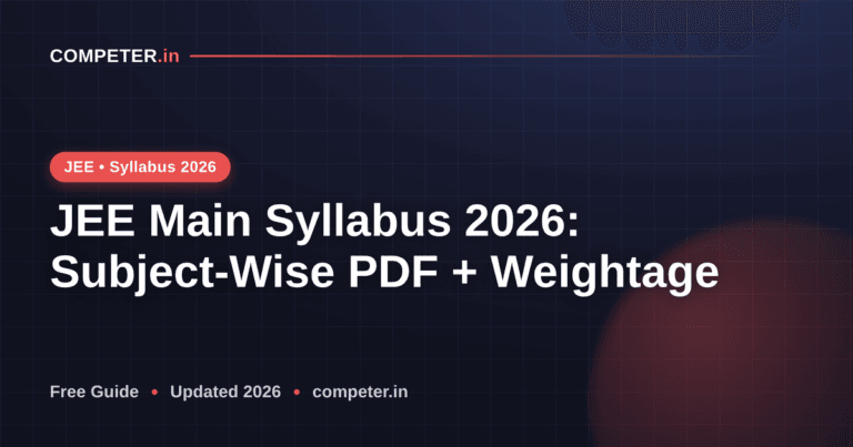 JEE Main Syllabus 2026: Subject-Wise PDF + Weightage