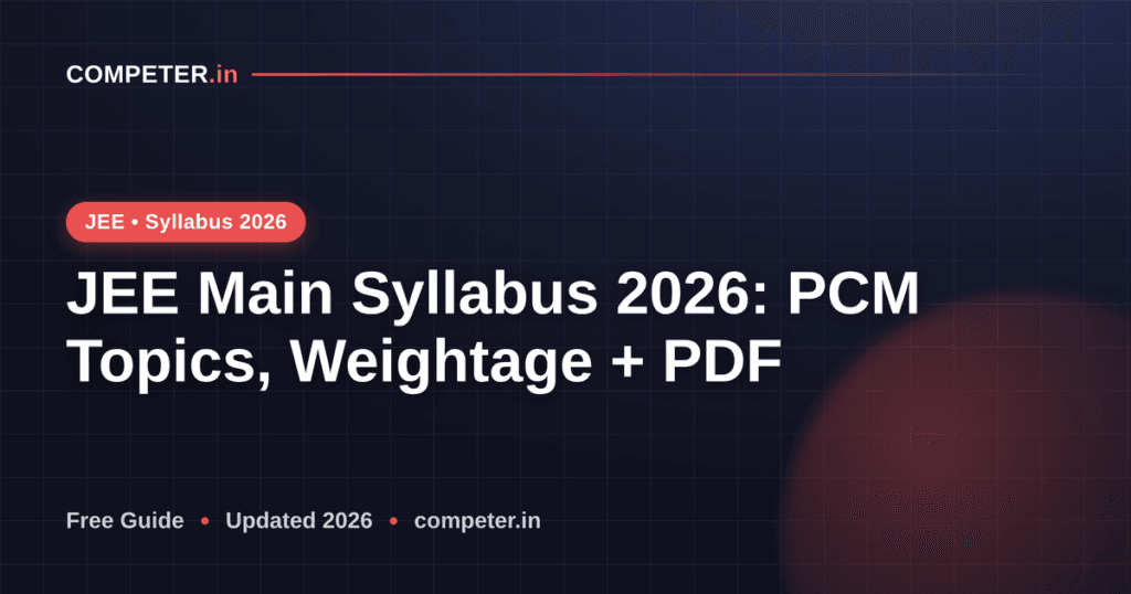 JEE Main Syllabus 2026: PCM Topics, Weightage + PDF
